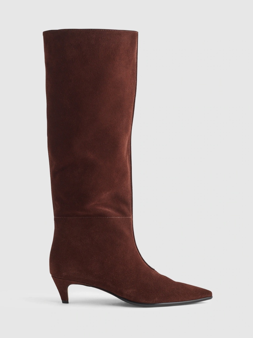 NEW Madewell The Emilie Tall Boot pull on Suede Chocolate Raisin 7 NX078 $348 - Picture 2 of 11